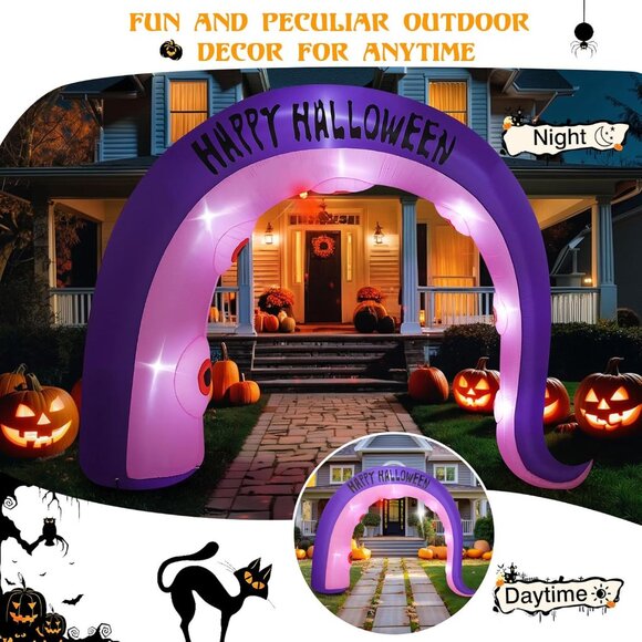 🆕8.5FT Christmas Inflatables Octopus Tentacles Light Yard Outdoor Decorations - Picture 5 of 15